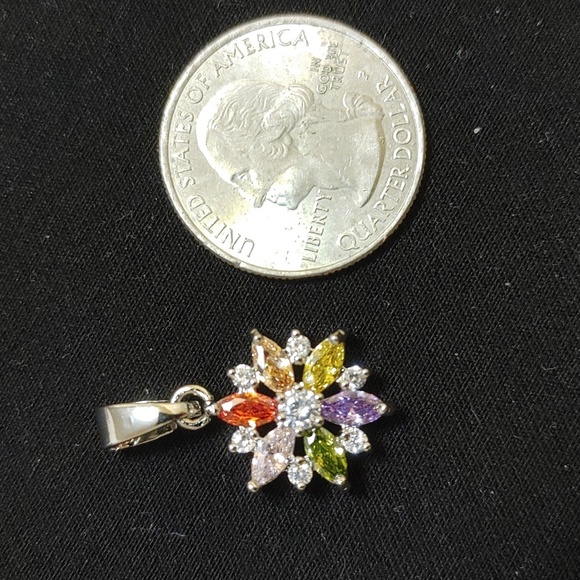 New multi cz sterling silver p - Picture 4 of 4